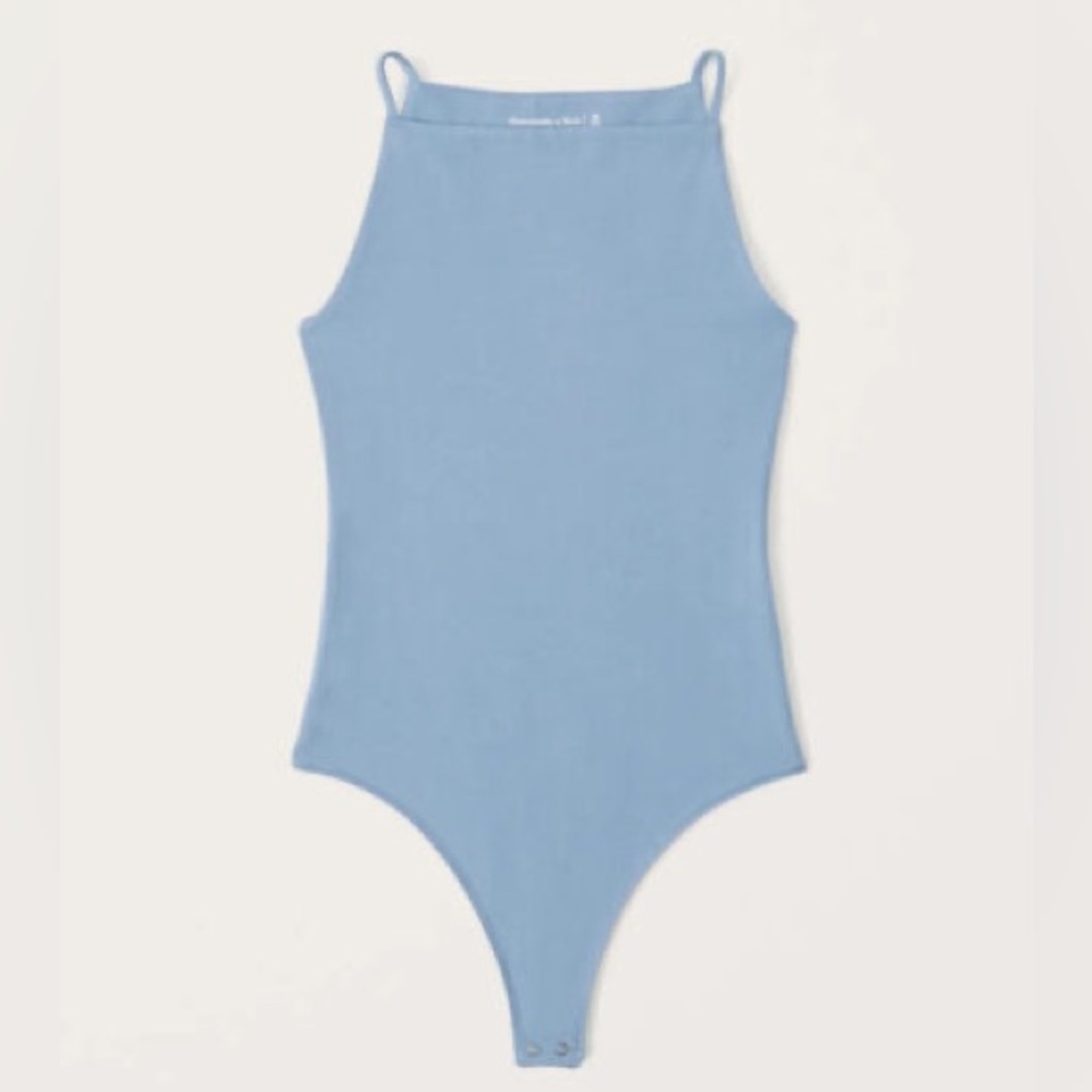 Abercrombie Cotton Seamless Fabric Boatneck Bodysuit - M